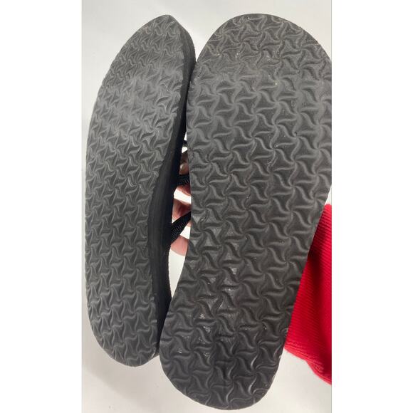 Teva Olawahu women 9 Black Mix Slip on Flip Flop strappy Sandals Shoes 6840 - Picture 4 of 5